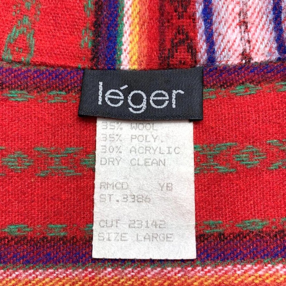 VINTAGE LEGER Southwestern Navajo Blanket Weave Jacket - Picture 8 of 8